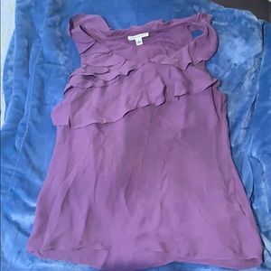 Purple ruffled blouse